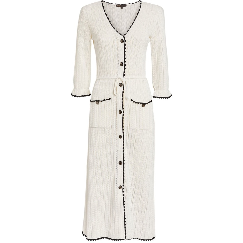 🐼MAJE 🐼Crochet Longline Cardigan nwt